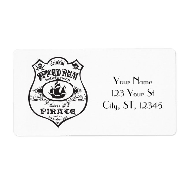 Spiced Rum Pirate Drink Thunder_Cove  Label (Front)