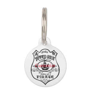 Spiced Rum Pirate Drink Thunder_Cove Pet ID Tag