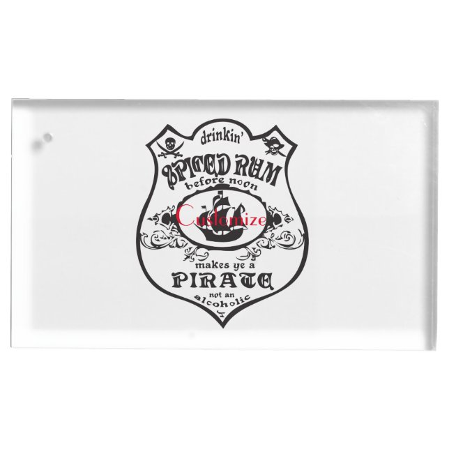 Spiced Rum Pirate Drink Thunder_Cove  Place Card Holder (Front)