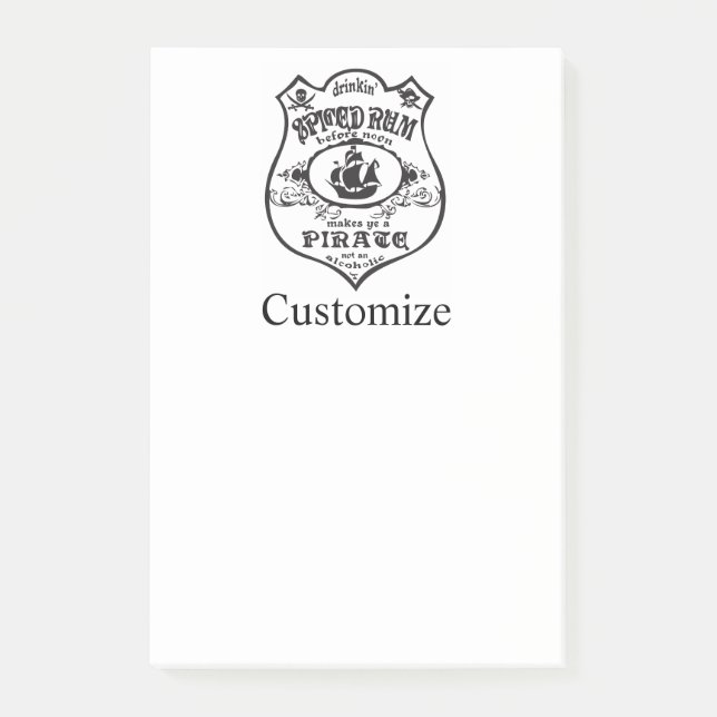 Spiced Rum Pirate Drink Thunder_Cove Post-it Notes (Front)