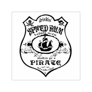 Spiced Rum Pirate Drink Thunder_Cove Self-inking Stamp
