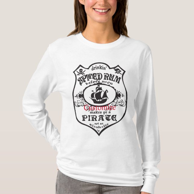 Spiced Rum Pirate Drink Thunder_Cove   T-Shirt (Front)