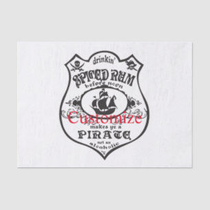 Spiced Rum Pirate Drink Thunder_Cove Tissue Paper