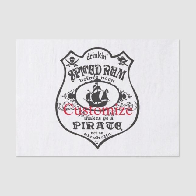 Spiced Rum Pirate Drink Thunder_Cove  Tissue Paper (Front)
