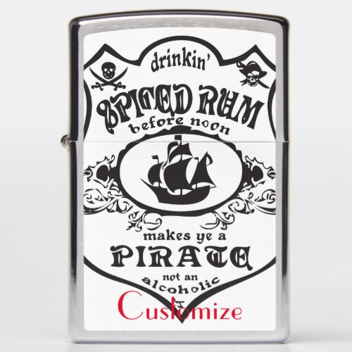 Spiced Rum Pirate Drink Thunder_Cove  Zippo Lighter