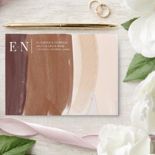 Spiced Terracotta   Pre-Addressed Photo Lined Enve Envelope