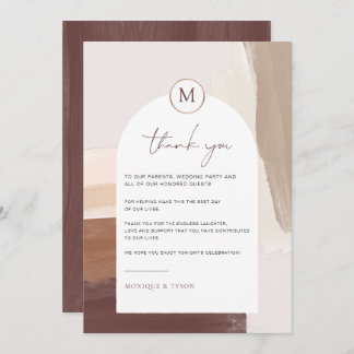 Spiced Terracotta | Wedding Table Thank You Card