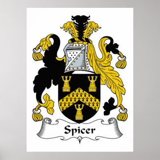 Spicer Family Crest Poster