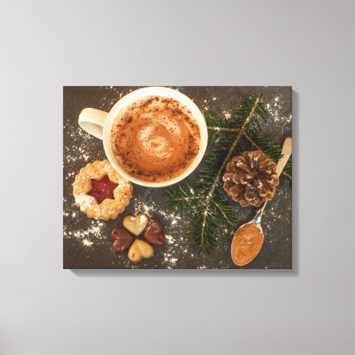 Spices Cookies Hot Chocolate Photo Canvas Print