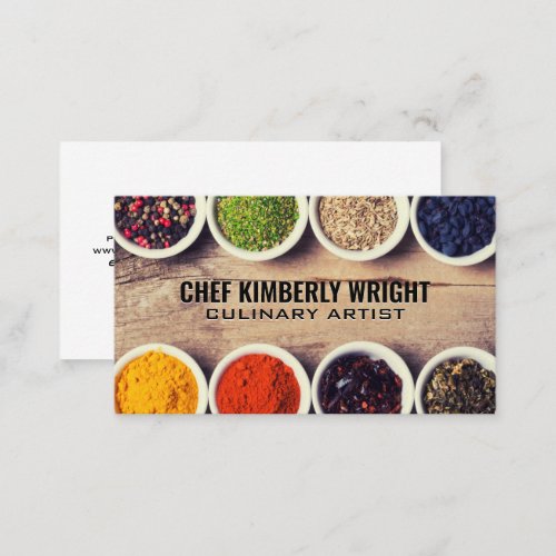 Spices in Ramekins Business Card