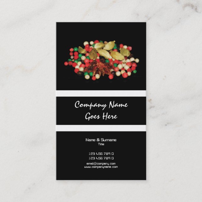 Spices indian oriental CUSTOM business profile Card (Front)