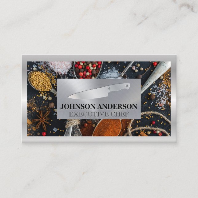 Spices | Metal Knife Loyalty Card (Front)