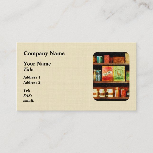 Spices on Shelf Business Card (Front)