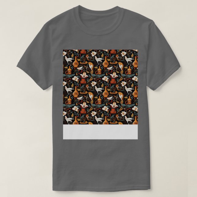 Spices Seamless Pattern Seasoning Herbs Jar India  T-Shirt (Design Front)