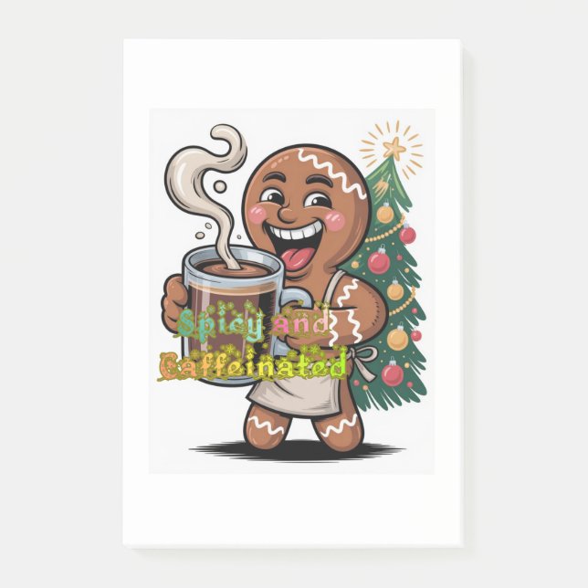 Spicy and Caffeinated Post-it Notes (Front)
