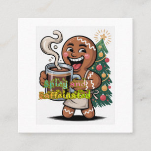 Spicy and Caffeinated Square Business Card