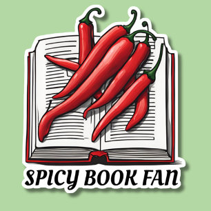 Spicy Book Fan Waterproof Sticker