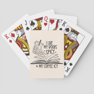 Spicy Books and Icy Coffee Poker Cards