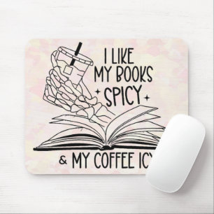 Spicy Books & Icy Coffee Mouse Pad