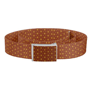 Spicy Brown Yellow Masala Pattern Belt