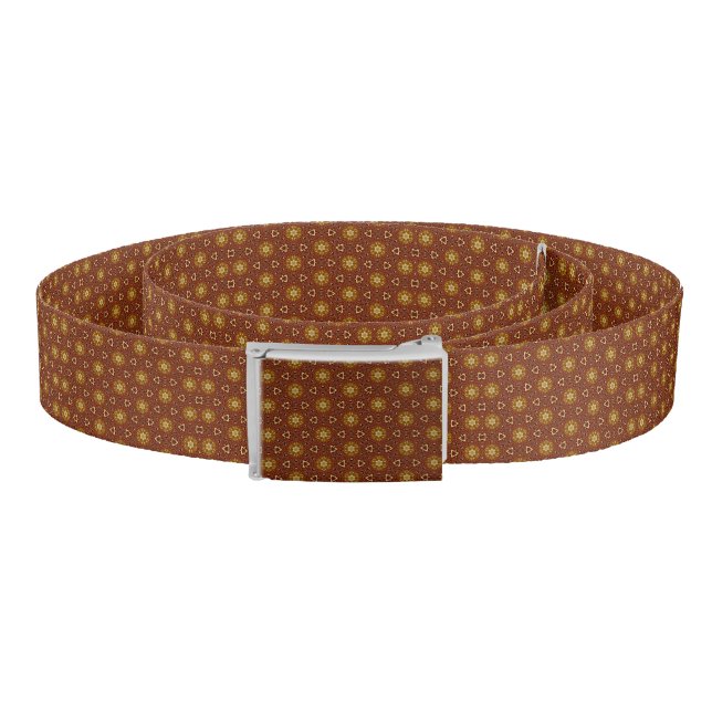Spicy Brown Yellow Masala Pattern Belt (Coil)