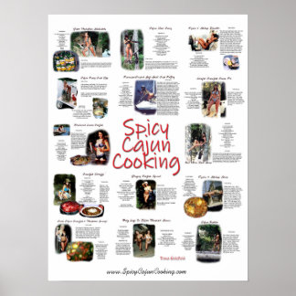 Spicy Cajun Cooking Recipe Poster