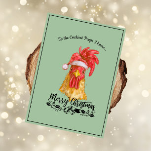 Spicy Chicken Funny Merry Christmas Holiday Card