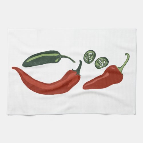 Spicy chiles jalapeo kitchen towel