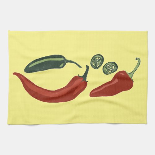 Spicy chiles jalapeno kitchen towel