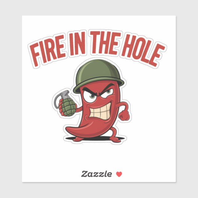 Spicy Chili Pepper Funny Spicy Food Lover  Sticker (Sheet)
