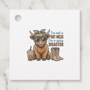 Spicy Disaster Highland Cow Coffee Western Shirt D Favor Tags