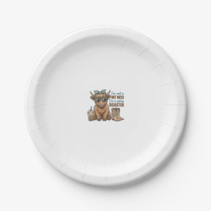 Spicy Disaster Highland Cow Coffee Western Shirt D Paper Plates