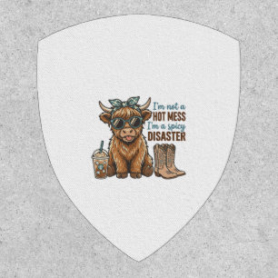 Spicy Disaster Highland Cow Coffee Western Shirt D Patch