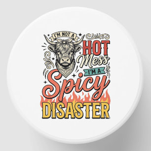 Spicy Disaster Highland Cow Vintage Western Shirt Mini Candle Favors