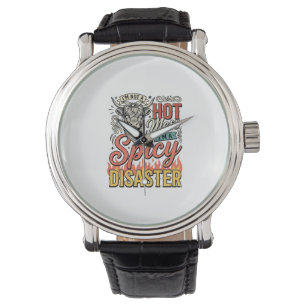 Spicy Disaster Highland Cow Vintage Western Shirt Watch