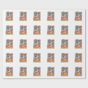 Spicy Disaster Highland Cow Vintage Western Shirt Wrapping Paper