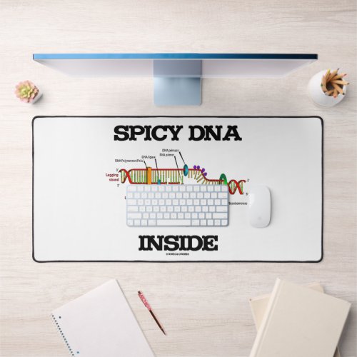 Spicy DNA Inside Molecular Biology Geek Humor Desk Mat