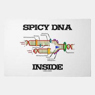 Spicy DNA Inside Molecular Biology Geek Humor Doormat