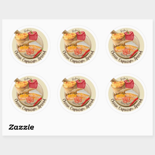 Spicy flavor cheese capsicum spread sticker (Sheet)