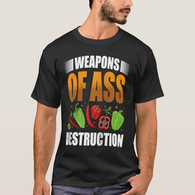 Spicy Food Flavor Seasoning Chili  Raglan Baseball T-Shirt (Front)