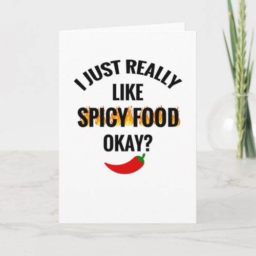 Spicy Food Lover Gift  Chili Lover Hot Pepper Card