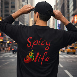  Spicy Food Lover Sweatshirt Chili Flame Crewneck