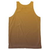 Spicy Gold Brown Ombre All-Over-Print Tank Top (Back)