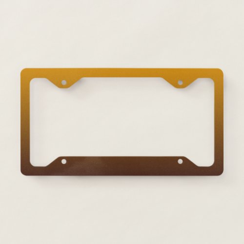 Spicy Gold Brown Ombre License Plate Frame