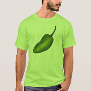Spicy Green Hot Jalapeno Pepper Vegetable Veggie T-Shirt
