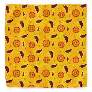 Spicy Hot Chile Pepper Pattern Bandana