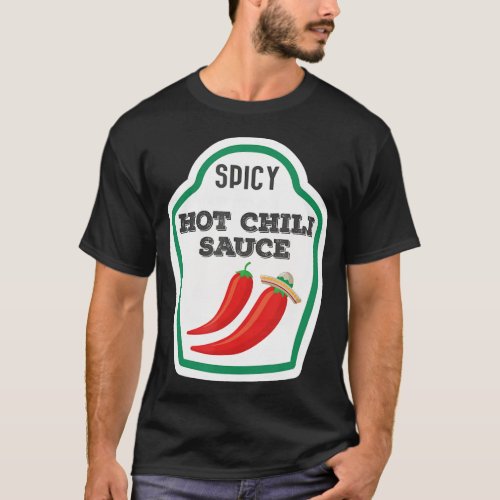 Spicy Hot Chili Sauce T_Shirt Easy Halloween Costu