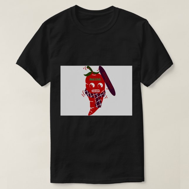 Spicy Hot Pepper Illustration T-Shirt (Design Front)