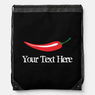 Spicy hot red chili pepper drawstring backpack