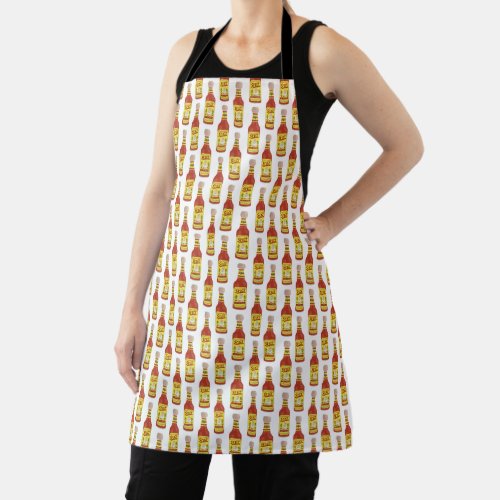 SPICY Hot Sauce Cute Cat Funny Salsa Pattern  Apron